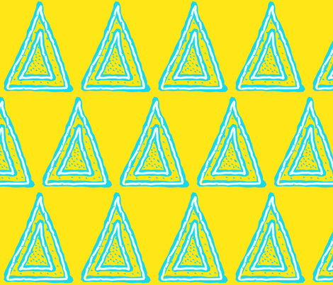 Turquoise Triangles on Bright Yellow