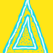 Turquoise Triangles on Bright Yellow