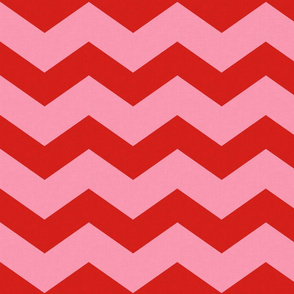 Wide Red & Pink Chevron 
