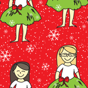 Christmas Girls in Holiday Tutus