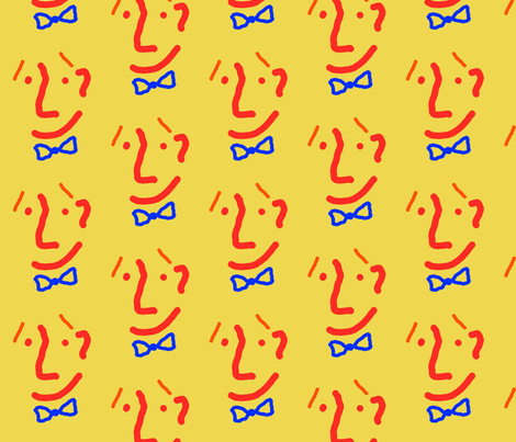 Bow Tie Man fabric by anniedeb on Spoonflower - custom fabric