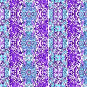 Ye Olde Blue and Lavender Feminine Victorian Vertical Stripe