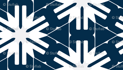 Snowflakes on Blue