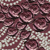 roses and pearls layered