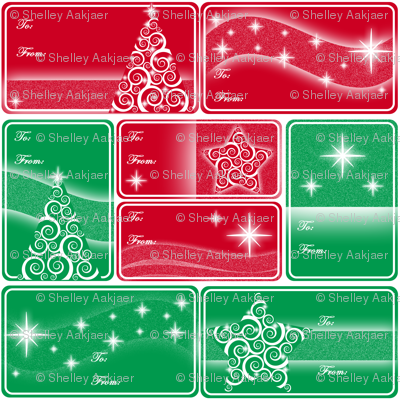 Curly Swirly Christmas Gift Tags (Zoom in for detail!)