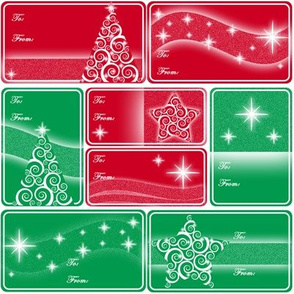 Curly Swirly Christmas Gift Tags (Zoom in for detail!)