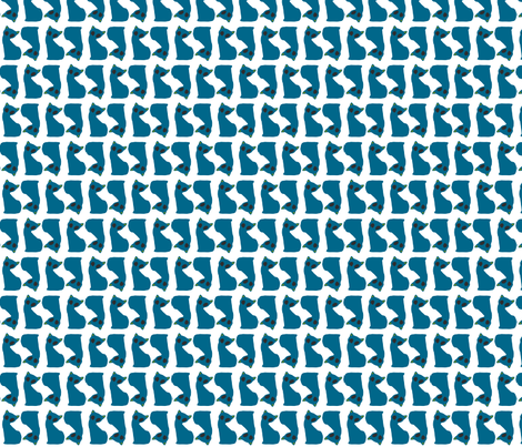 Gatinho_azul_twin fabric by pink_koala_design on Spoonflower - custom fabric