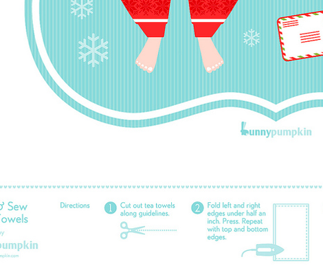 Santa tea towels & potholder