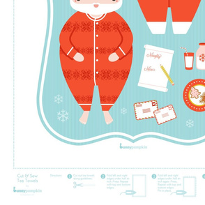 Santa tea towels & potholder