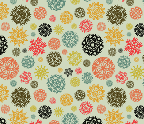 Xmas Lounge Paper Snowflakes fabric by jumeaux on Spoonflower - custom fabric