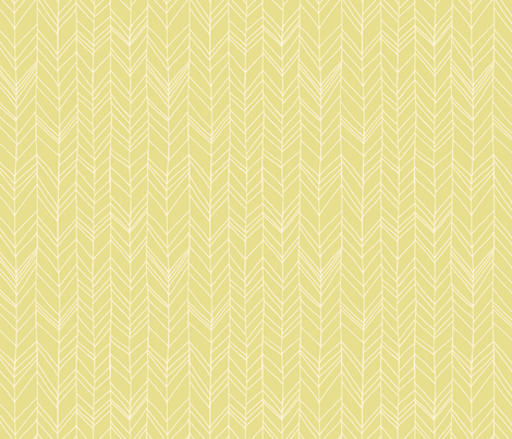 Featherland (acid yellow) fabric by leanne on Spoonflower - custom fabric