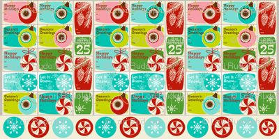 'Tis the Season Too! ~ Gift Tags ~ set no. 1 (WALLPAPER SWATCH)