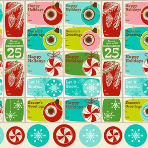 'Tis the Season Too! ~ Gift Tags ~ set no. 1 (WALLPAPER SWATCH)
