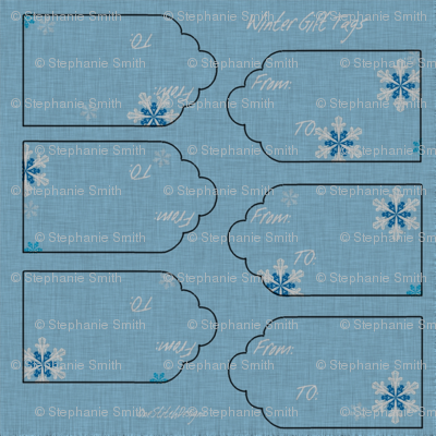 Any Winter Holiday Gift Tags Snowflakes To and From 