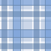 Blue and white plaid.