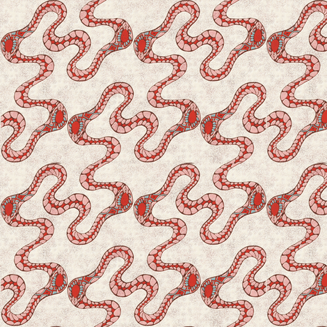snake_cream fabric by kirpa on Spoonflower - custom fabric