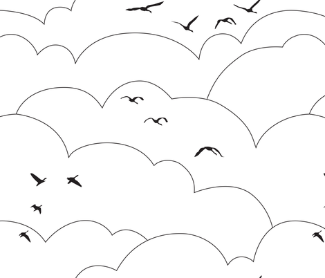 flying high - black and white
