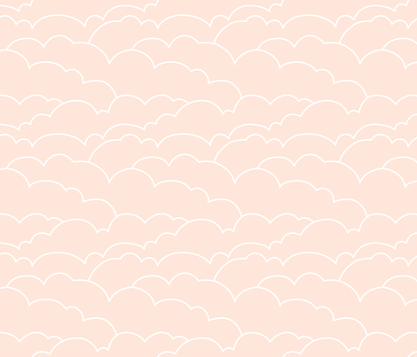 skyline clouds - pale pink