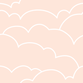 skyline clouds - pale pink