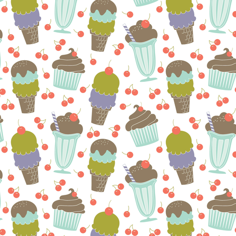 Ice Cream Parlor fabric by eleasha on Spoonflower - custom fabric