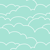 skyline clouds - mint