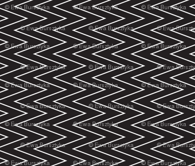 mini chevron white on black