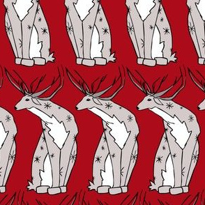 Deer on Red