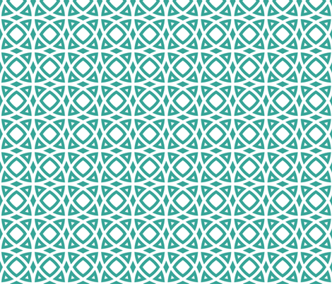 circles teal fabric by ravynka on Spoonflower - custom fabric