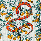 Snake and Orange Trees