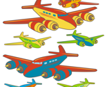 Retro Toy Planes ~ 30" Decal only