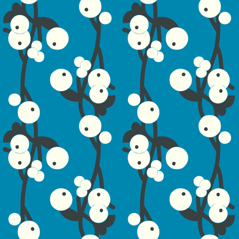 schneebeeren_update_dunkel fabric by lilliblomma on Spoonflower - custom fabric