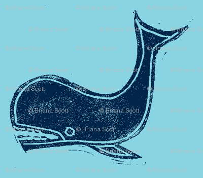 teal and navy whale