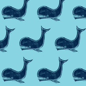 teal and navy whale