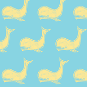 yellow teal whale