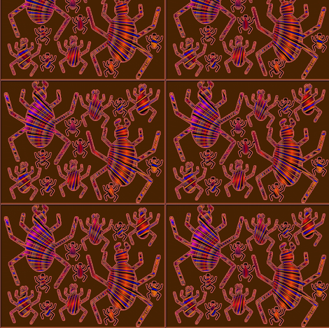 exploding bugs fabric by y-knot_designs on Spoonflower - custom fabric