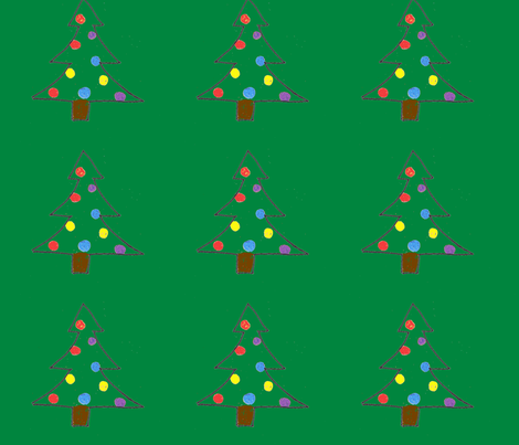 Christmas Tree Ornament fabric by monaghan on Spoonflower - custom fabric
