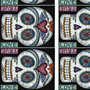 true love sugar skull