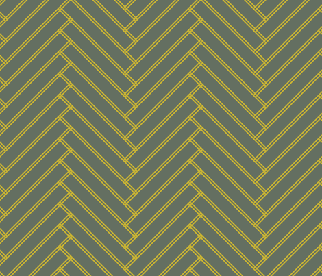 herringbone mustard fabric by ravynka on Spoonflower - custom fabric