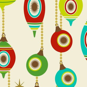 Striped Vintage Baubles ~ Pine, Berries and Citrus