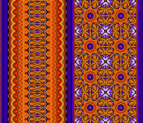 Jeweled_Medallions_Bb_stripe fabric by needlesongs on Spoonflower - custom fabric
