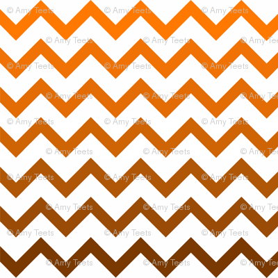 Ombre Orange Chevron Pattern