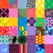 vibrant cheater quilt