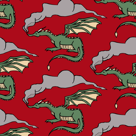 Dragons' Breath fabric by pond_ripple on Spoonflower - custom fabric