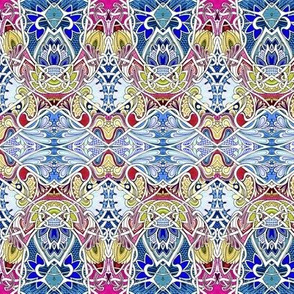Zig Zag Diamond Paisley Carousel