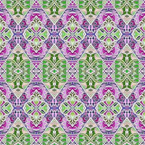 And One to Grow On (delicate green/raspberry diamond patchwork) fabric by edsel2084 on Spoonflower - custom fabric