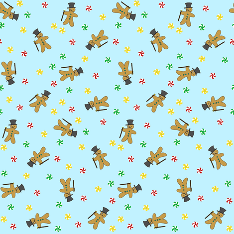 Gingerbread Gentlemen fabric by tanith on Spoonflower - custom fabric