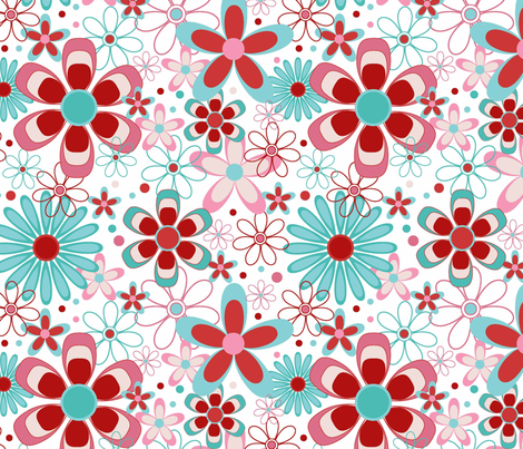 Springtime Floral fabric by designedtoat on Spoonflower - custom fabric