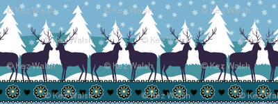 Reindeers in the snow