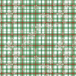 Snowflakes In Plaid