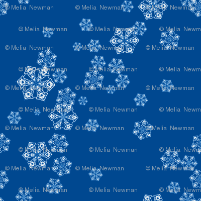 Snowflakes In Blue Small 